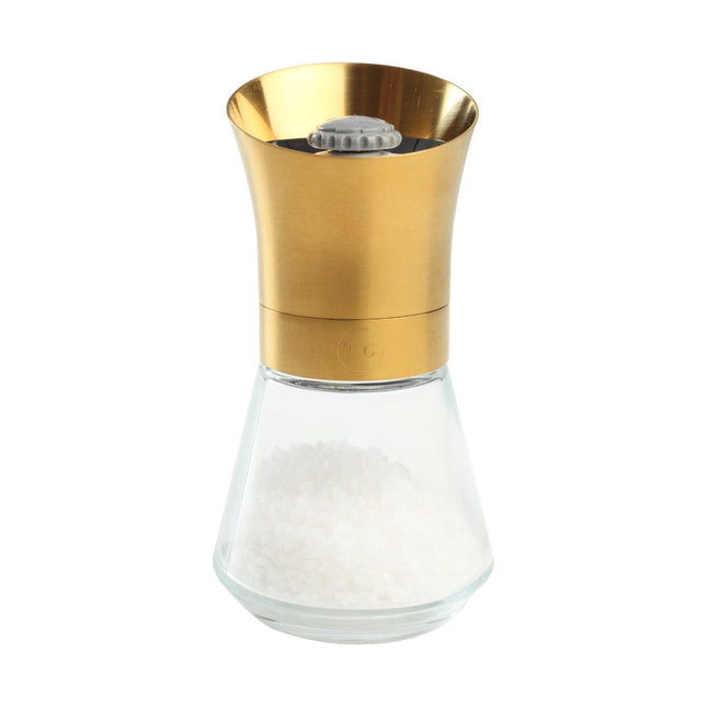 Cooks Boutique Salt Mill Crush Grind Tip Top Deco Salt Gold Mill 125mm 11097