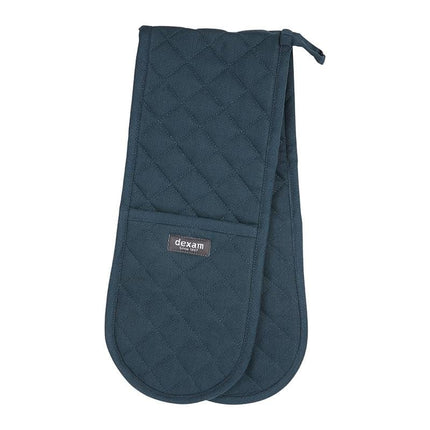 Cooks Boutique Oven Gloves Dexam Love Colour Double Oven Glove - Ink Blue 16150521