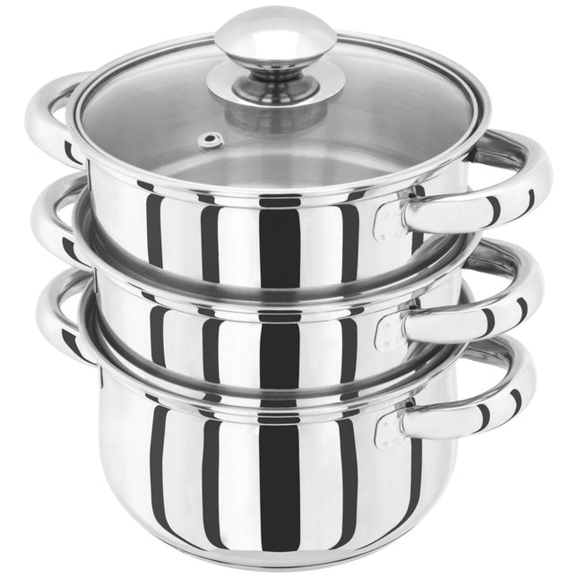 Cooks Boutique Steamers Judge Essentials 16cm 3 Tier Steamer Set HX01