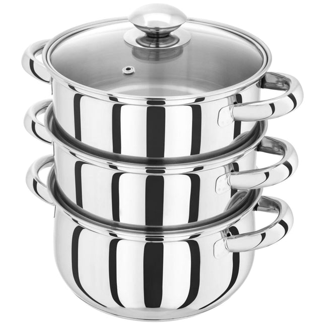 Cooks Boutique Steamers Judge Essentials 18cm 3 Tier Steamer Set HX02