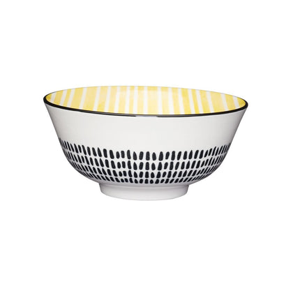 Cooks Boutique Cereal Bowls KitchenCraft 15.7cm Bowl Bright striped pattern KCBOWL10