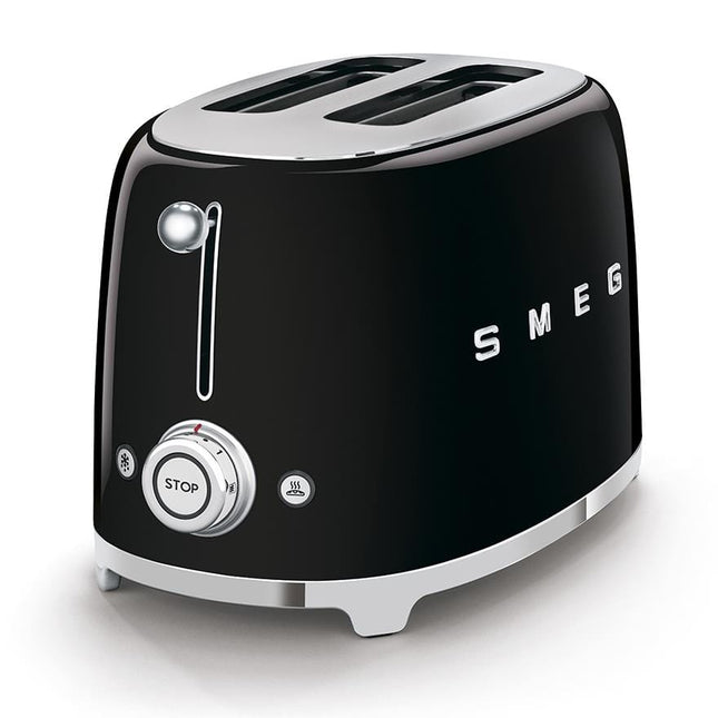 Cooks Boutique Toasters Smeg 2 Slice Toaster - Black TSF01BLUK