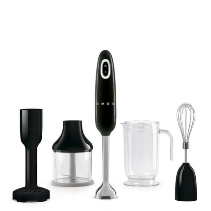 Cooks Boutique Stick Blenders Smeg 4 in 1 Hand Blender Set - Black HBF22BLUK