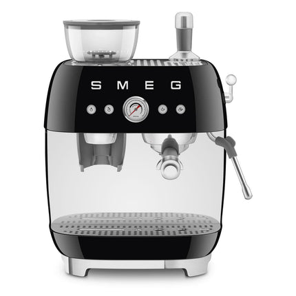 Cooks Boutique Bean to Cup Smeg Retro Style EGF03 Bean to Cup Espresso Coffee Machine - Black egf03bluk