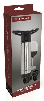 Cooks Boutique Bar Accessories Vin Bouquet Wine Preserver Set, Pump & stoppers FIC003