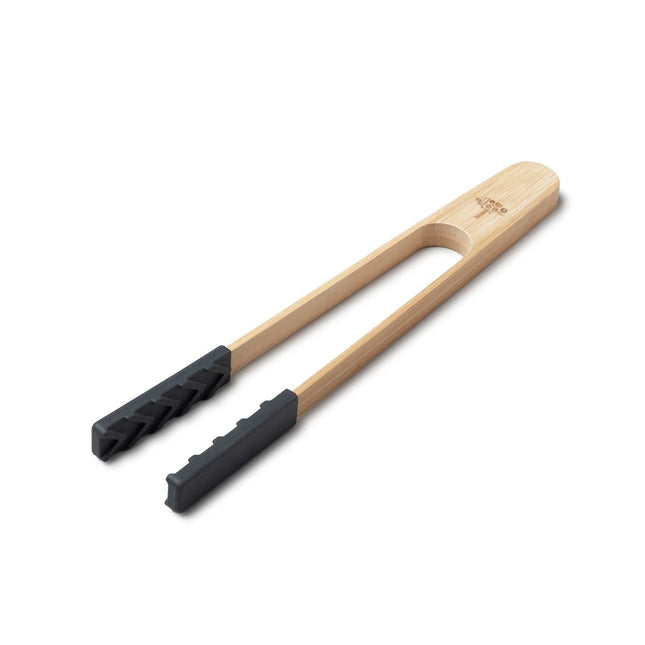 Cooks Boutique Tongs Zeal Bamboo Tongs with Silicone Ends Dark Grey J360T