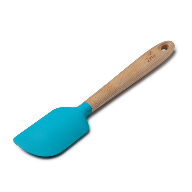 Cooks Boutique Spatulas Zeal Large Spatula Spoon w/ Ash Wood Handle Aqua J362A