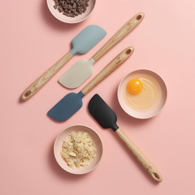 Cooks Boutique Spatulas Zeal Large Spatula Spoon w/ Ash Wood Handle Dark Grey J362T
