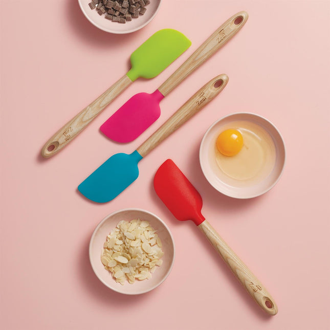 Cooks Boutique Spatulas Zeal Large Spatula Spoon w/ Ash Wood Handle Neon Pink J362H