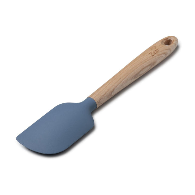 Cooks Boutique Spatulas Zeal Large Spatula Spoon w/ Ash Wood Handle Provence Blue J362K