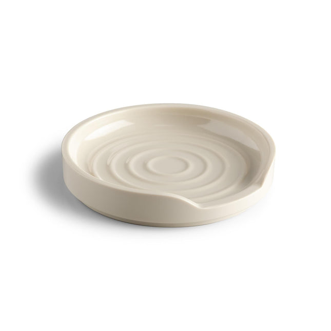 Cooks Boutique Spoon Rests Zeal Round Spoon Rest, Cream G280C