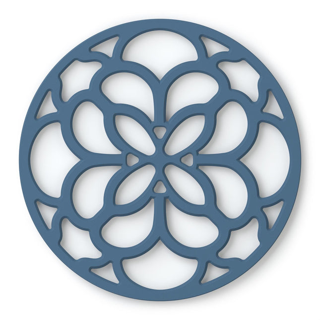 Cooks Boutique Trivets & Pot Stands Zeal Silicone Circular Trivet Mat Provence Blue J354K