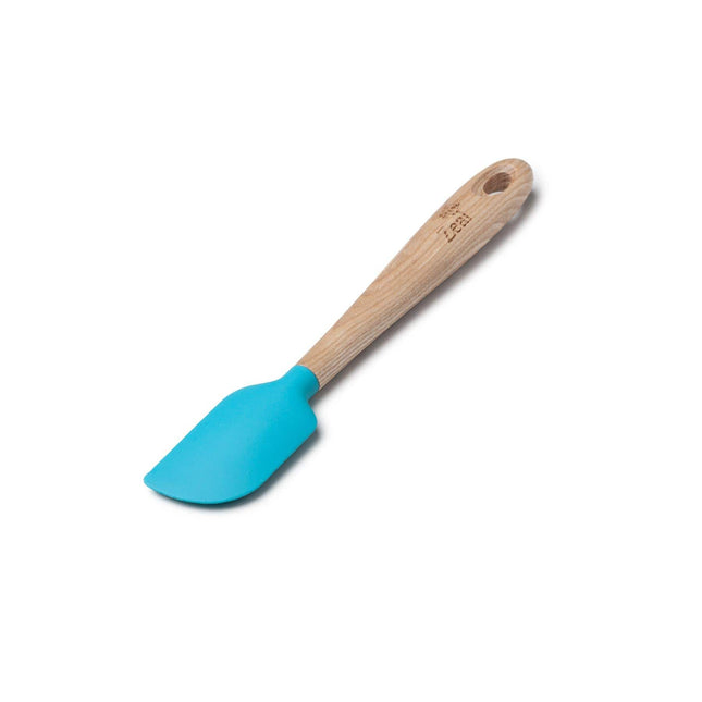 Cooks Boutique Spatulas Zeal Small Spatula Spoon w/ Ash Wood Handle Aqua J361A