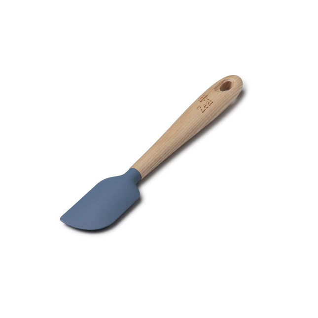 Cooks Boutique Spatulas Zeal Small Spatula Spoon w/ Ash Wood Handle Provence Blue J361K